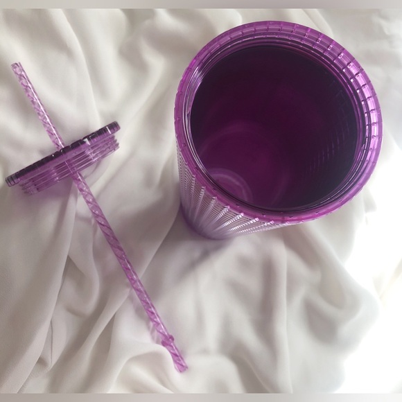 Starbucks 2021 Summer Purple and Reddish-hue Grid Kaleidoscope 24 oz Tumbler - Picture 4 of 4